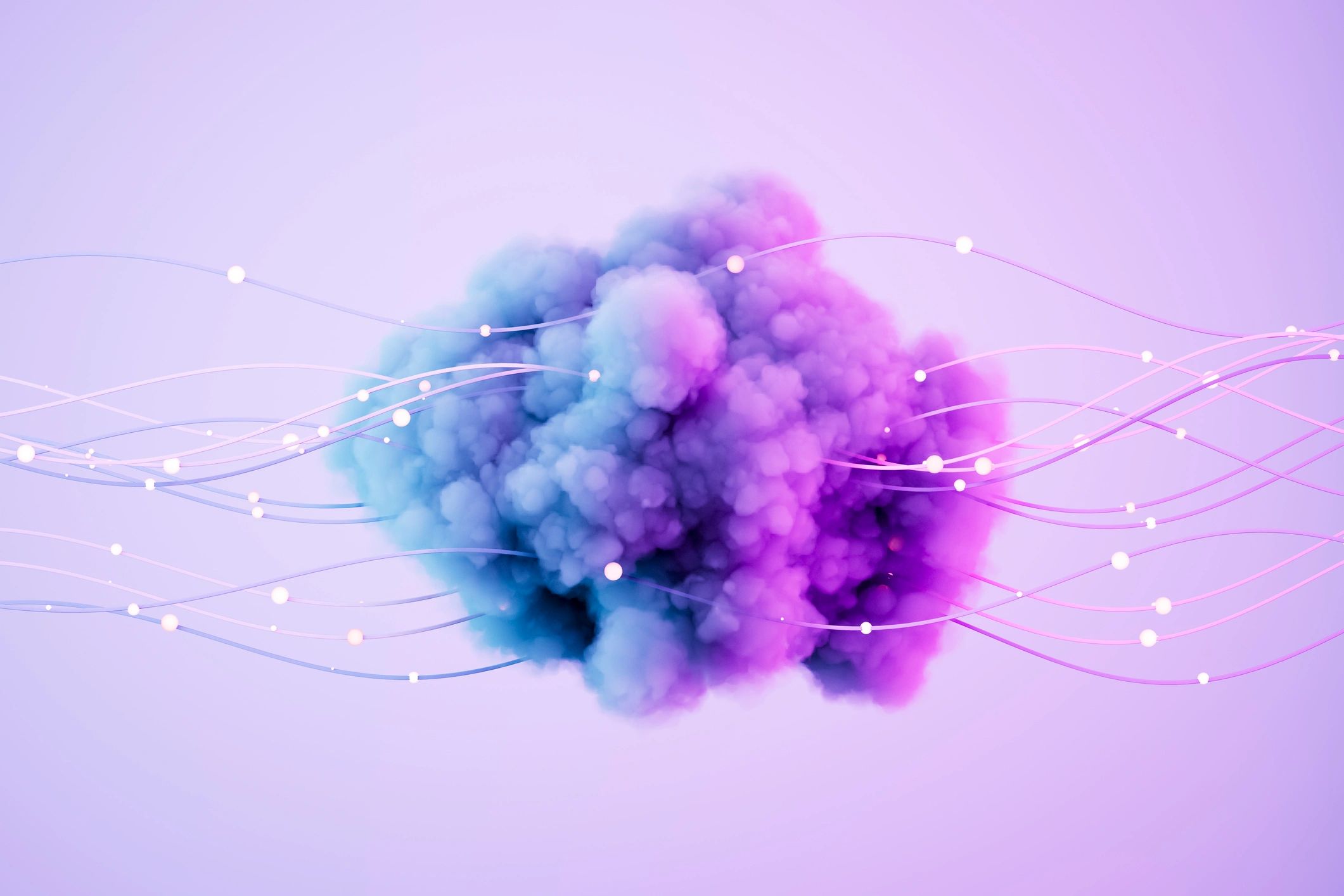 Abstract cloud technology representing secure offsite backups
